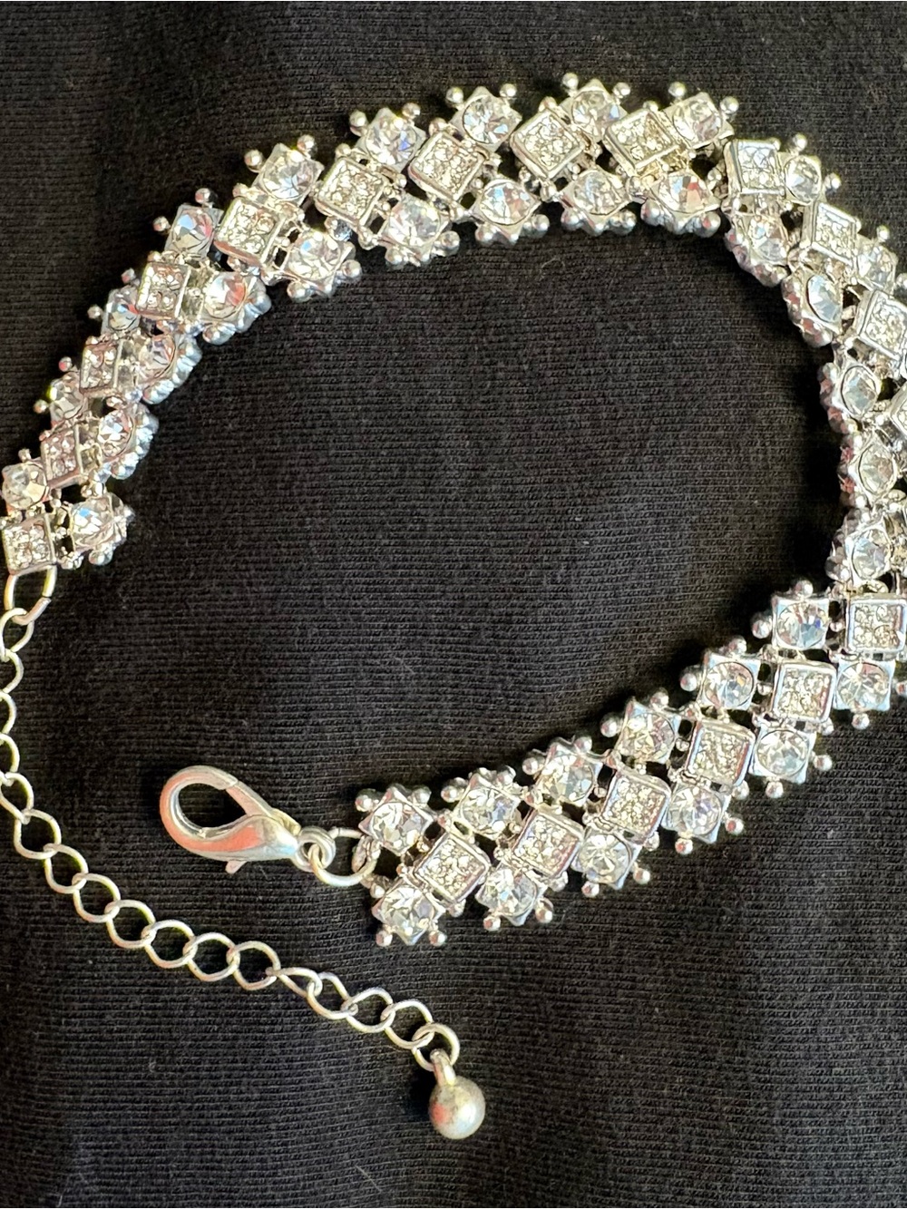Silver Rhinestone Bracelet - Elegant Women’s Jewelry